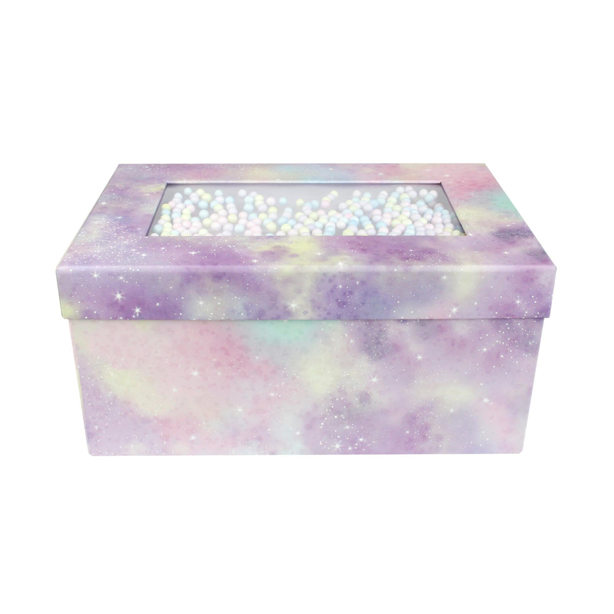 Single Pink Purple Pastel with Multicolored Balls Gift Box