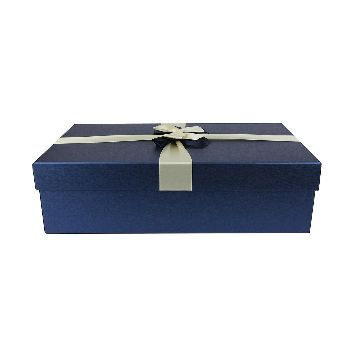 Single Blue Gift Boxes With Cream Satin Ribbon (Sizes Available)