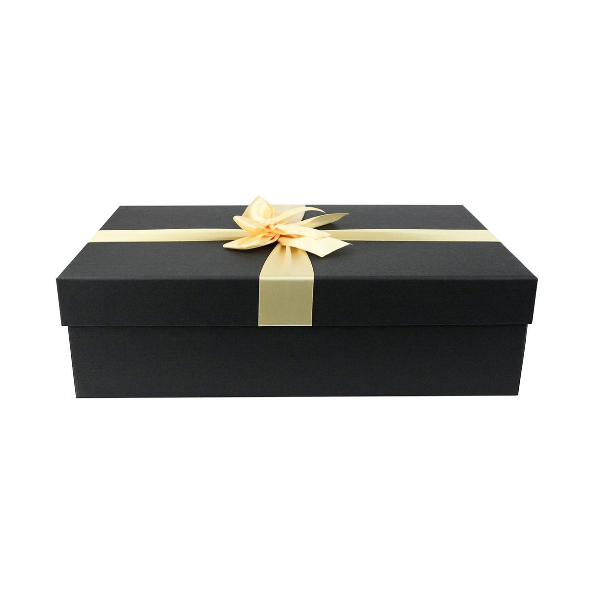 Single Black Gift Box with Cream Satin Ribbon (Sizes Available)