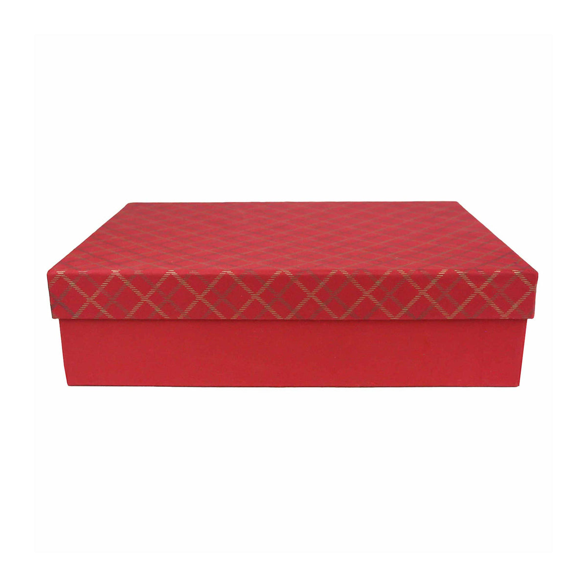 Single Handmade Red Chequered Gift Boxes