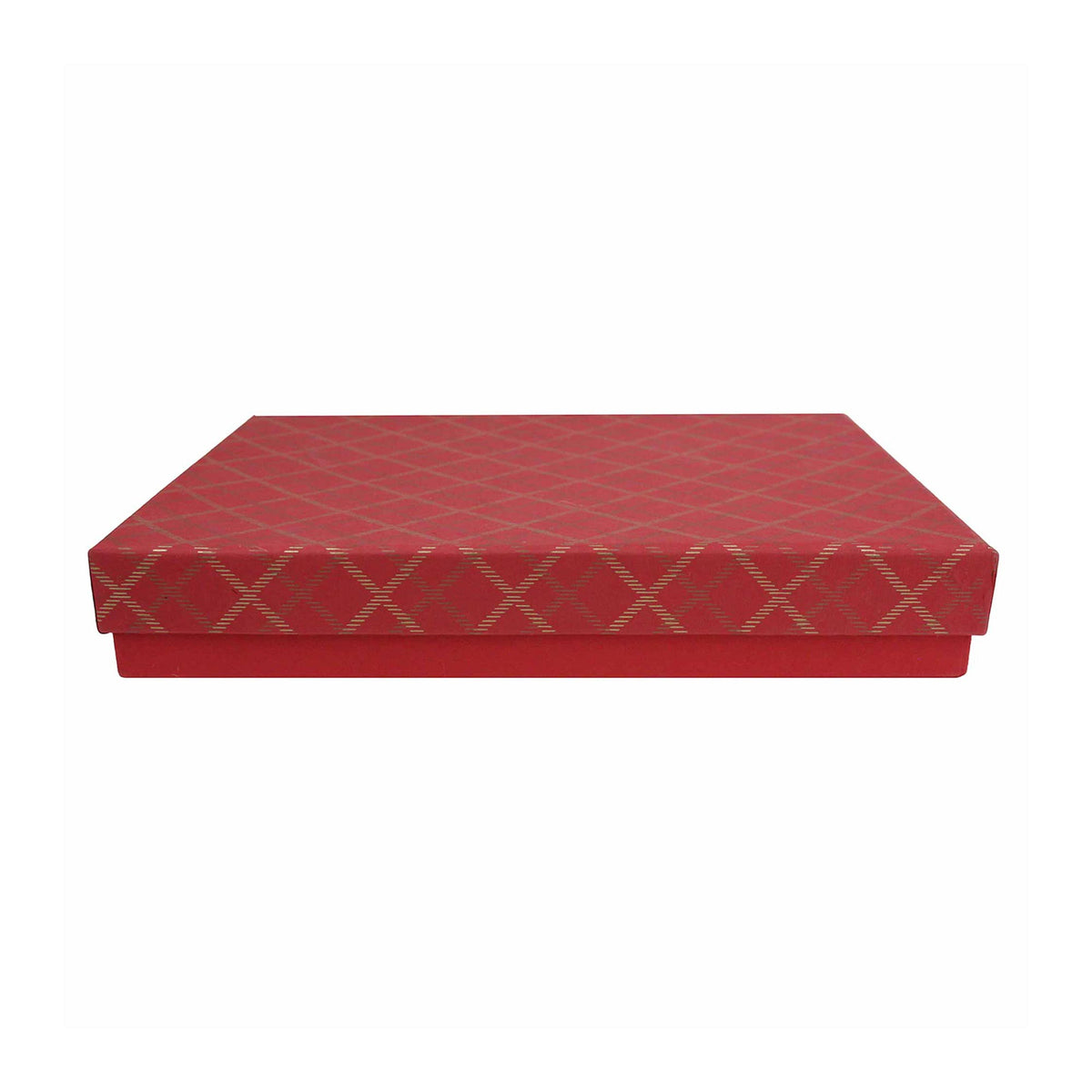 Handcrafted Chequered Red Gift Box - Single