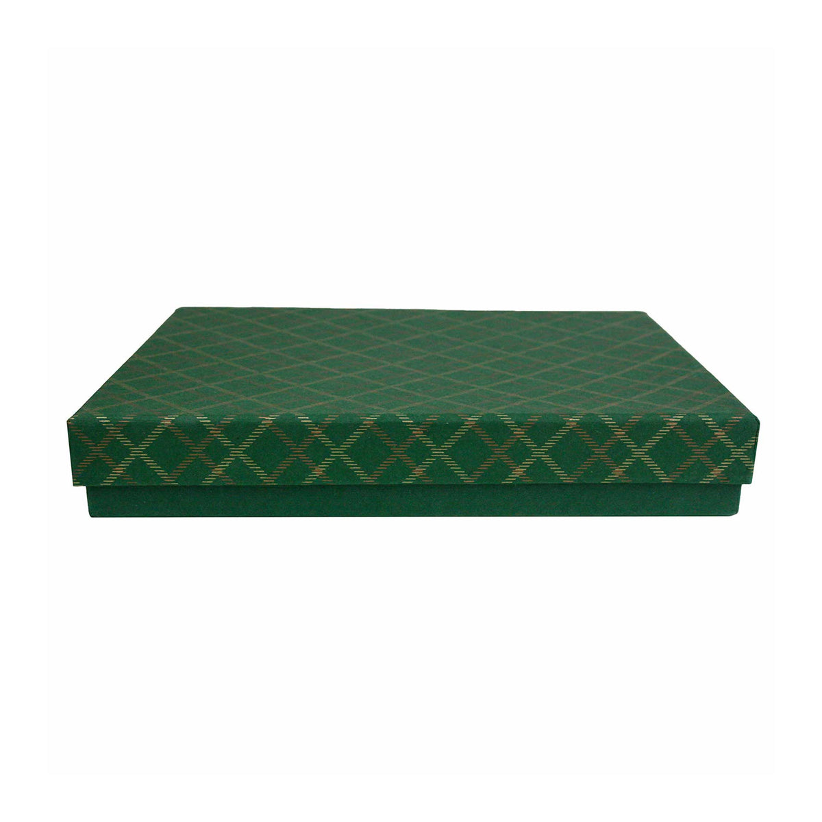 Handcrafted Chequered Green Gift Box - Single