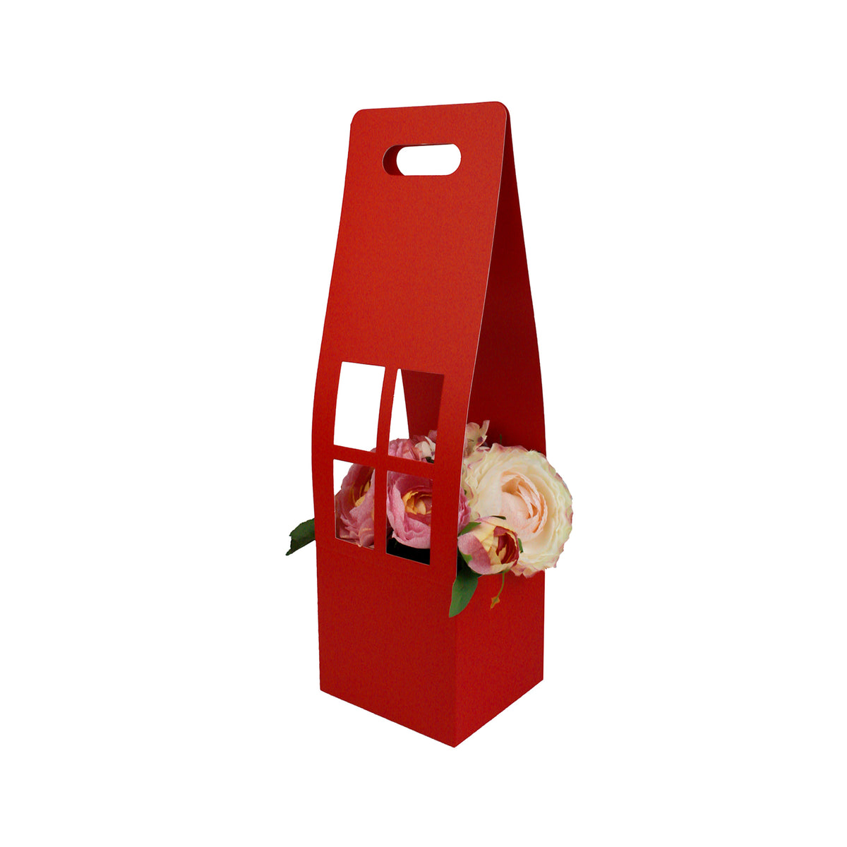 Red Flower/Plant Carrier Boxes (Pack of 12)