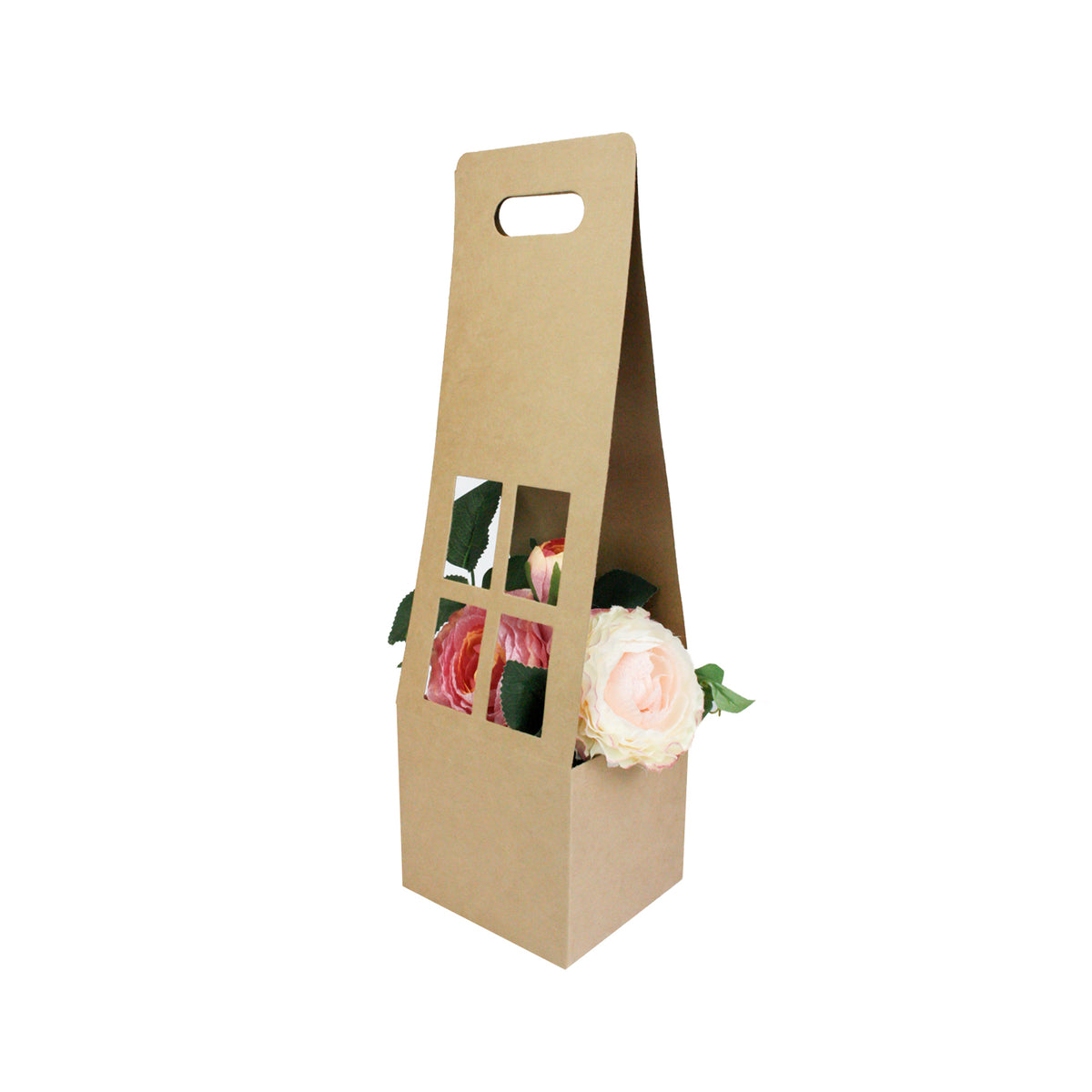 Brown Flower/Plant Carrier Boxes (Pack of 12)