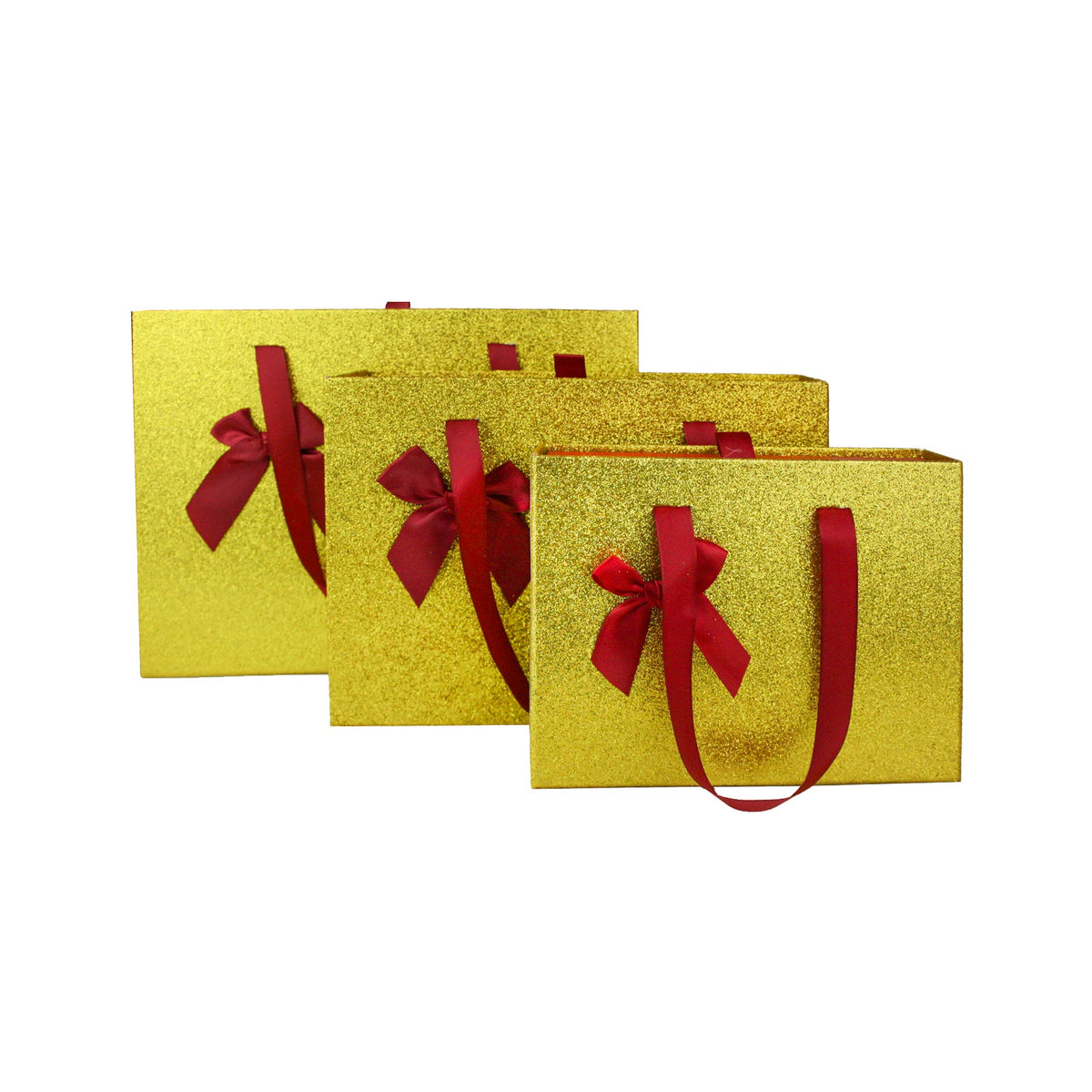 Set of 3 Gold Metallic Drawer Gift Boxes