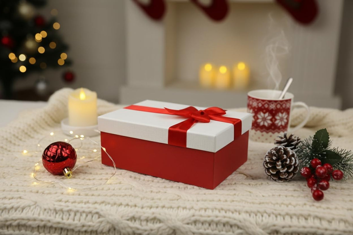 Sophisticated gift box set with contrasting interior