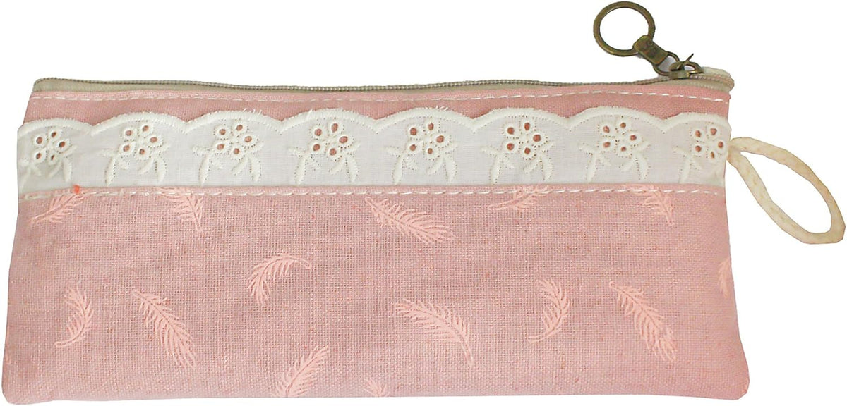 Feather Travel Pouch - Pink