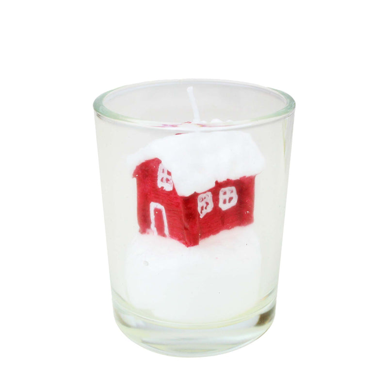 Assorted Christmas Theme Scented Glass Candle - Pack of 12
