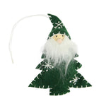 Green & White Wizards Felt Christmas Tree Decorations