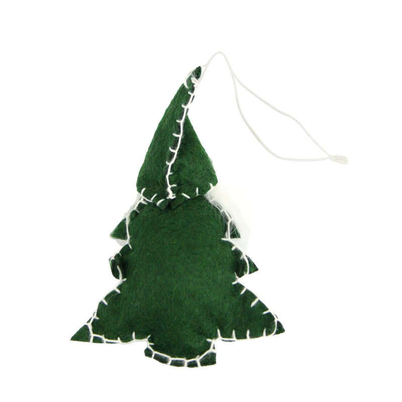 Green & White Wizards Felt Christmas Tree Decorations