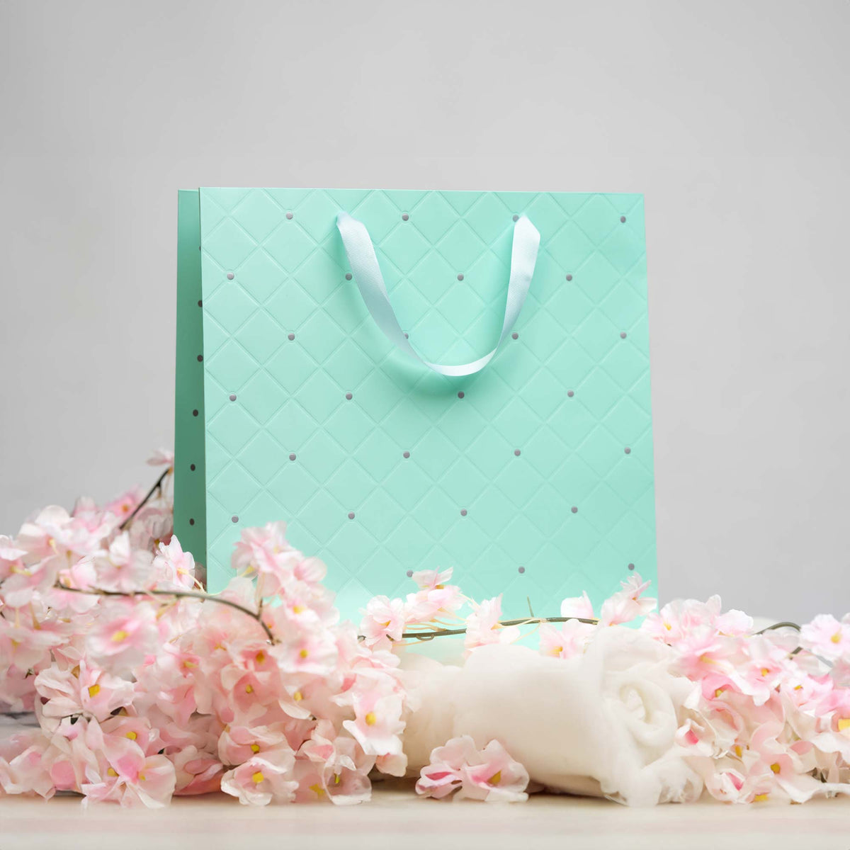 Luxurious Embossed Polka Dot Gift Bags - Set Of 3 Assorted Colours (Sizes Available)