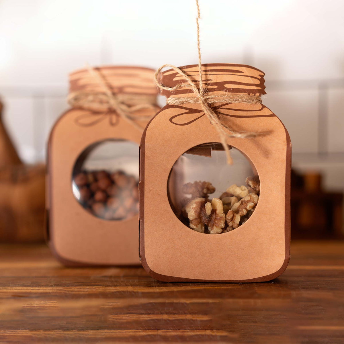 Pack of 12 Jar Shaped Kraft Gift Bags