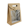 Pack of 12 Kraft Gift Box Bags with Bow & Handle