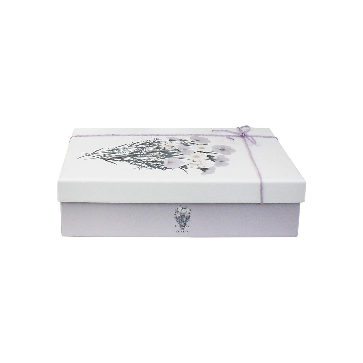 Single Lilac White Bouquet Gift Box (Sizes Available)