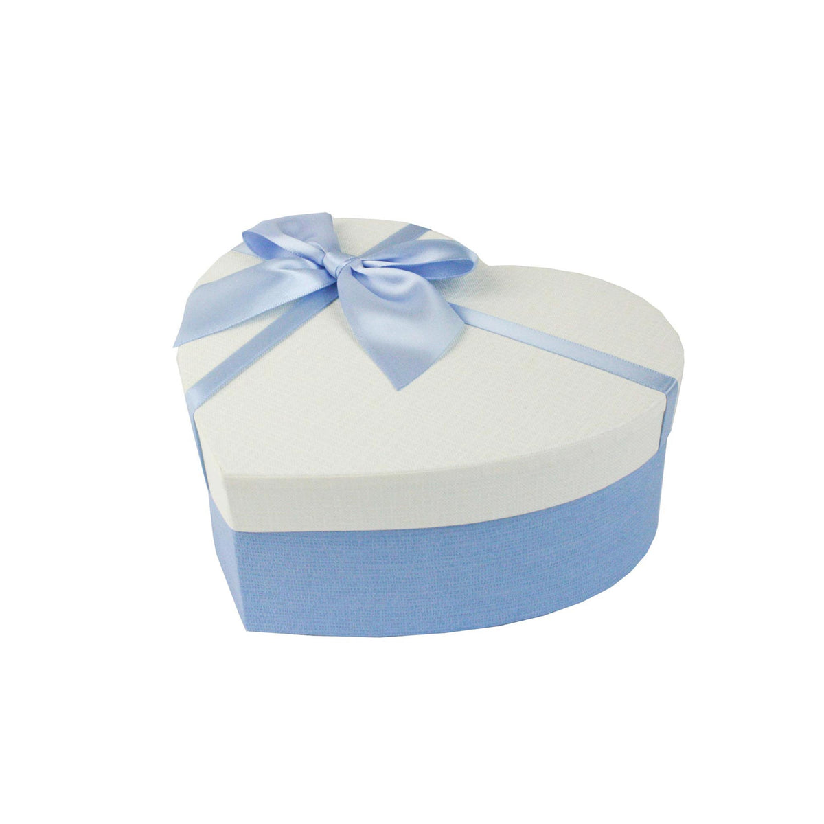 Single Blue/White Gift Box with Blue Satin Ribbon (Sizes Available)