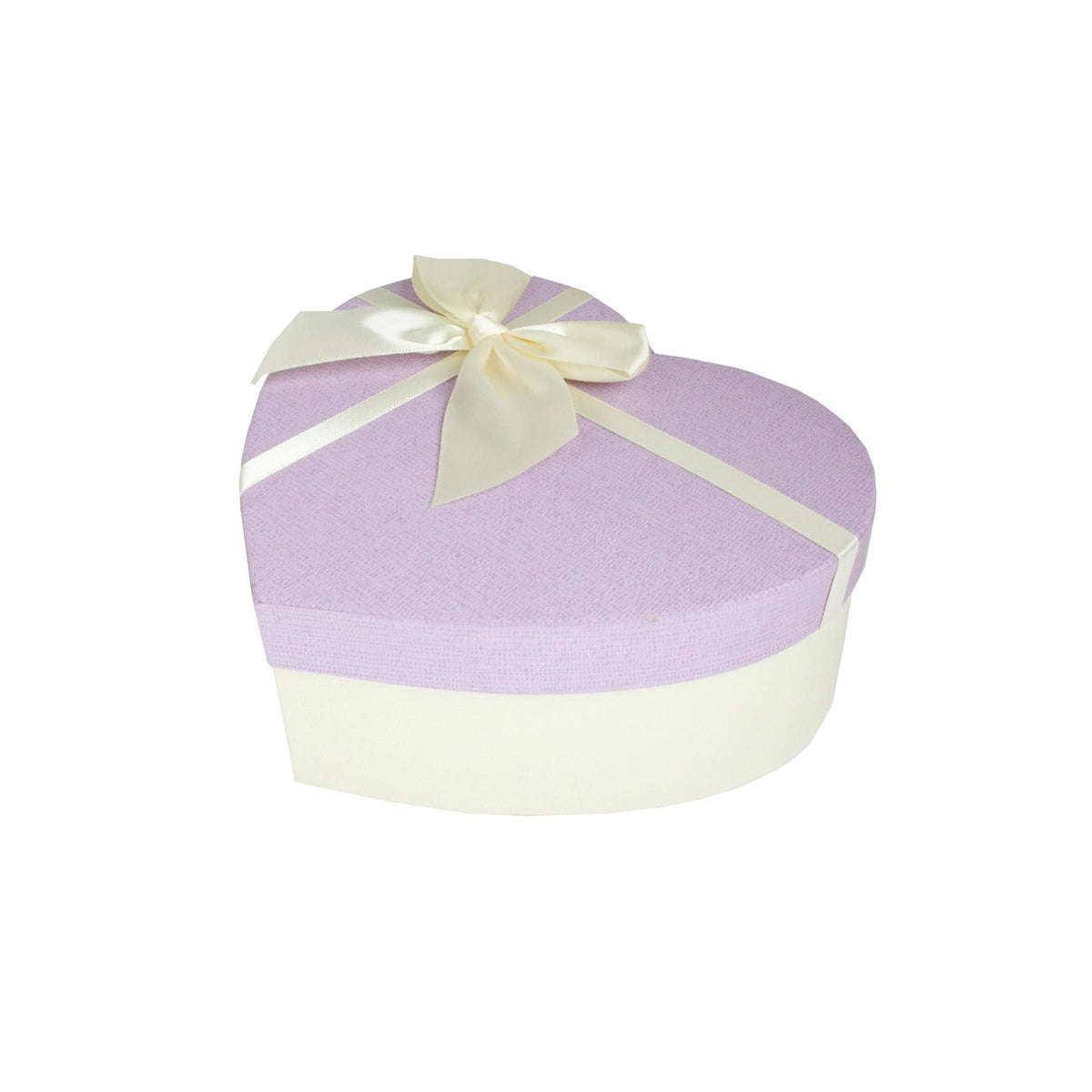 Luxury Heart Shaped White/Lilac Gift Box - Single (Sizes Available)