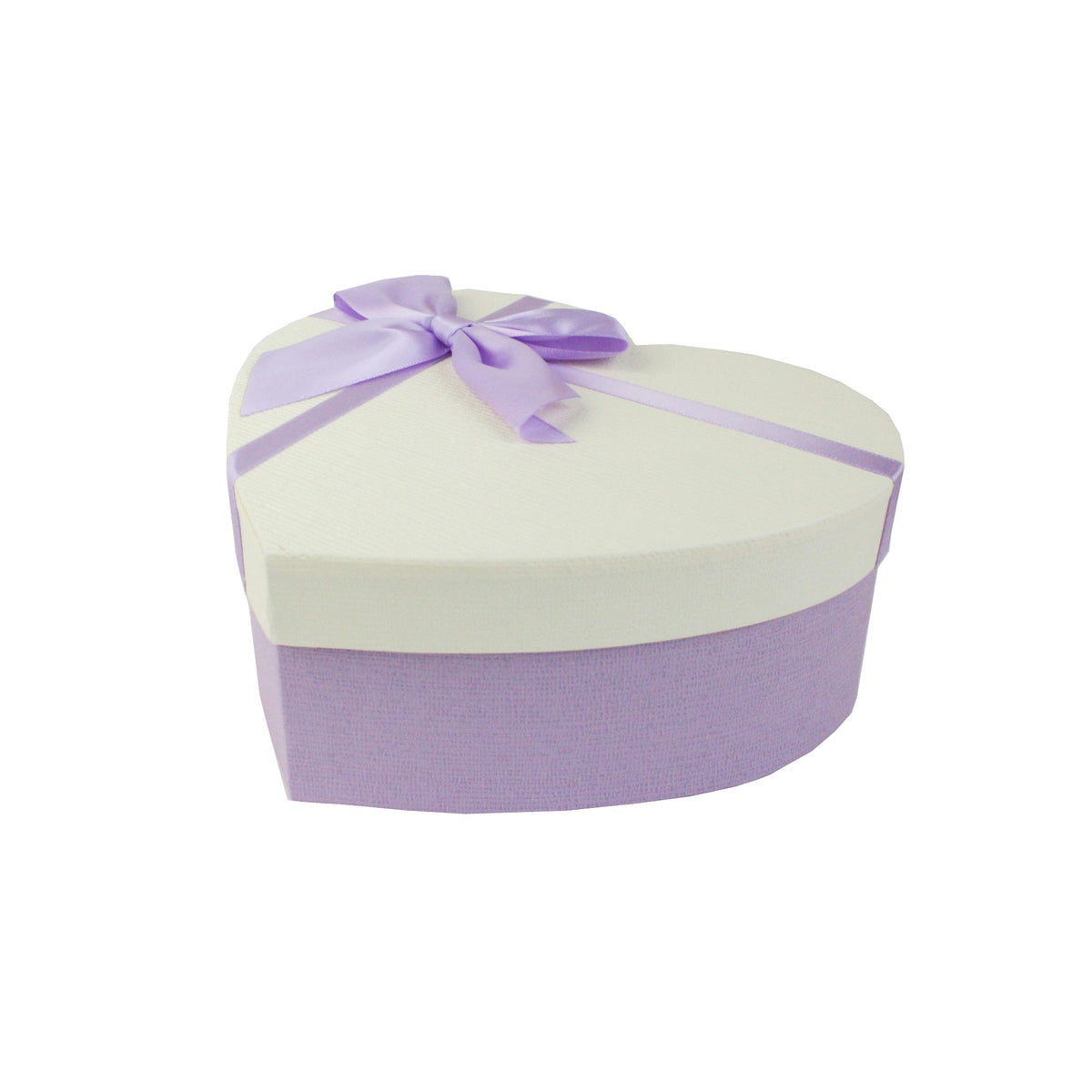 Single Lilac/White Gift Boxes with Lilac Satin Ribbon