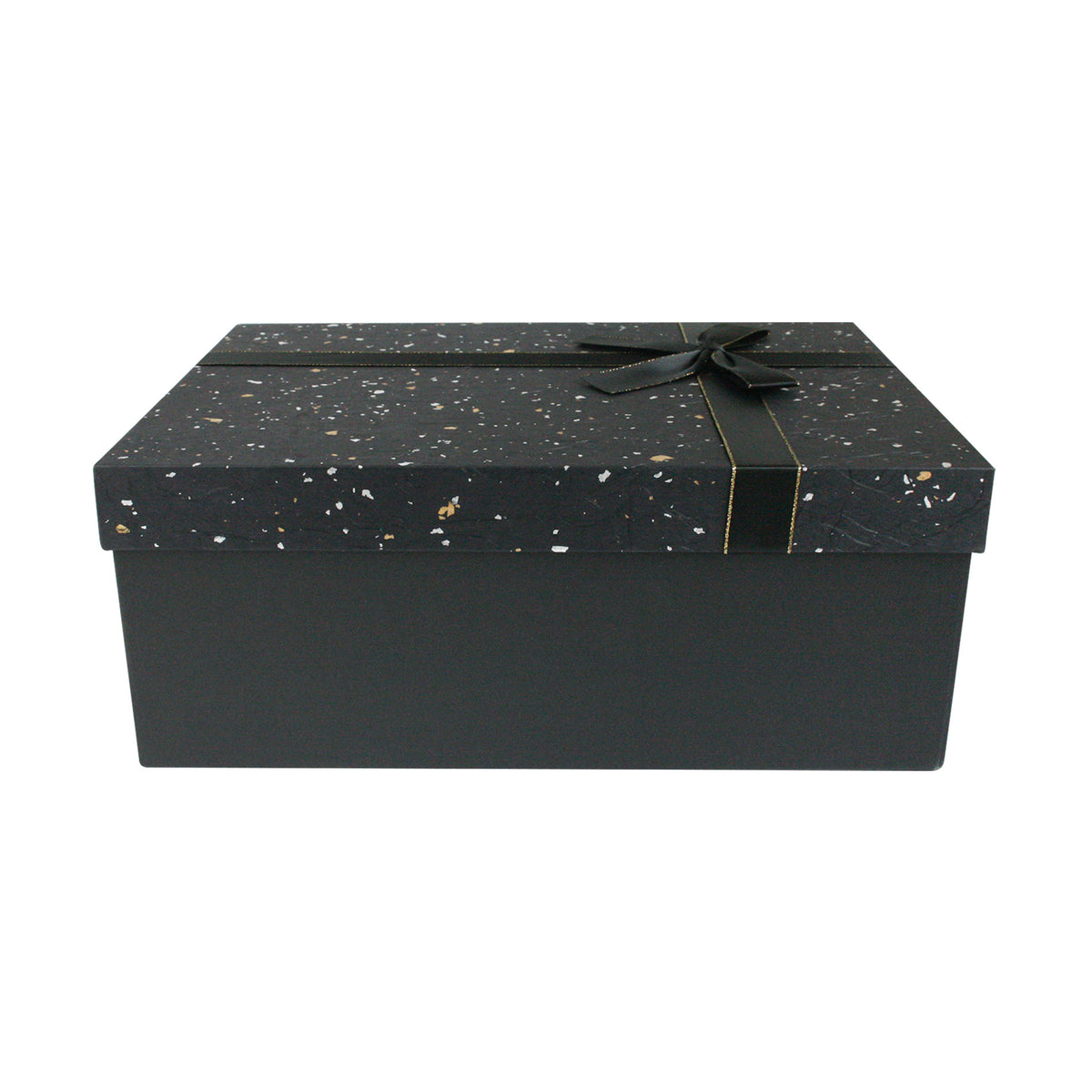 Single Black Gold Silver Speckled Gift Box