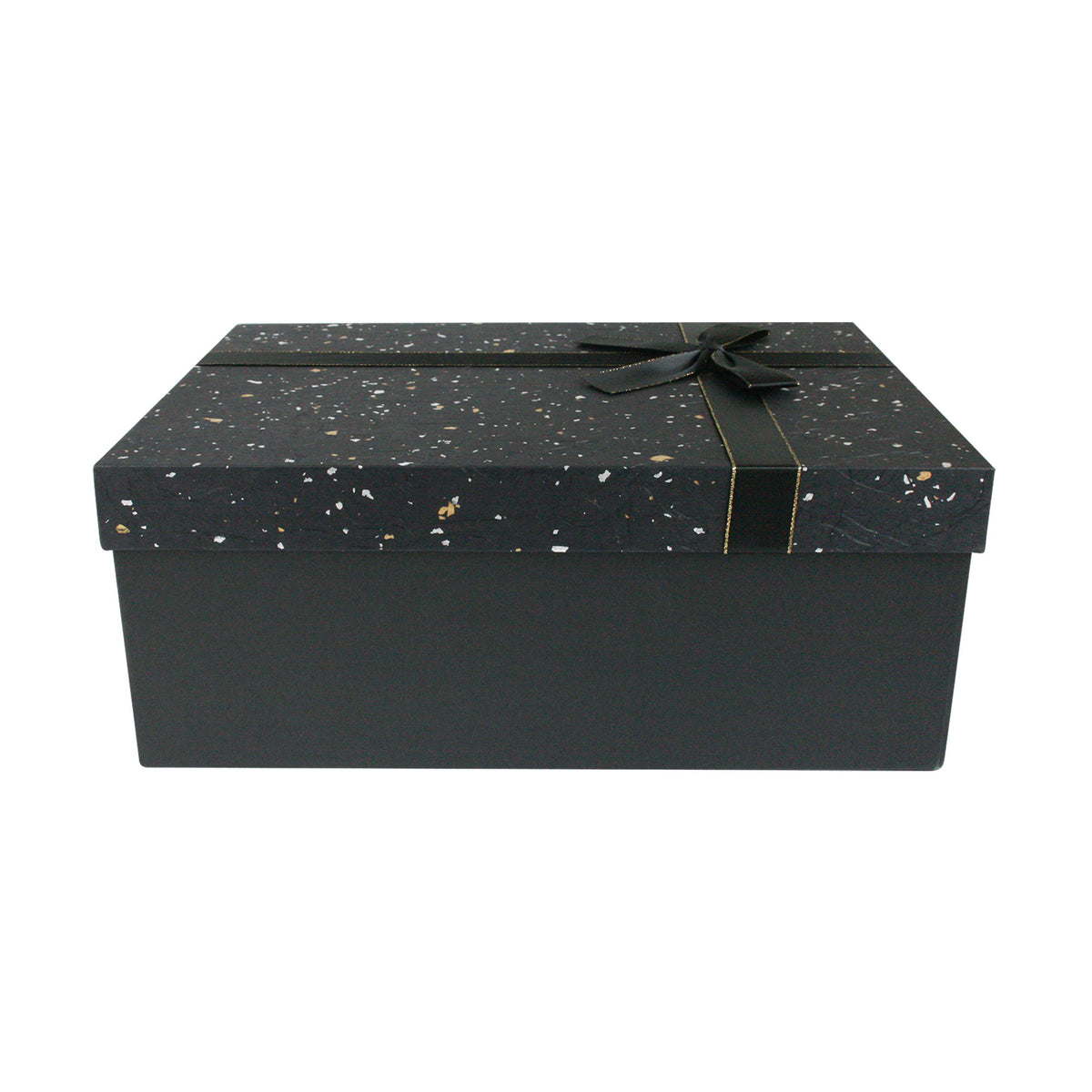 Black Gold Silver Speckled Gift Box