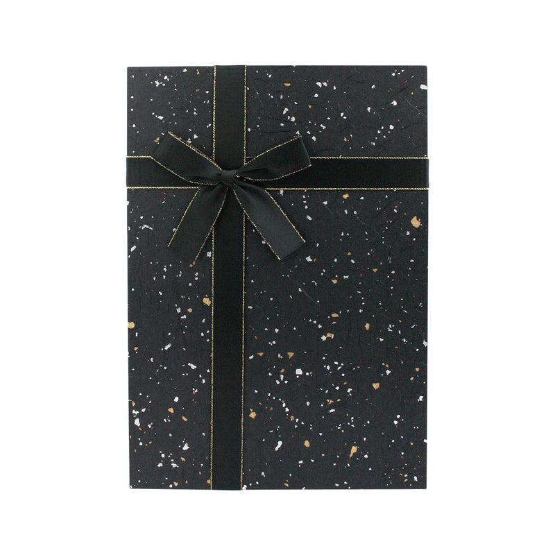 Black Gold Silver Speckled Gift Box