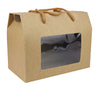 Pack of 12 Kraft Gift Box Bags with Rope Handle