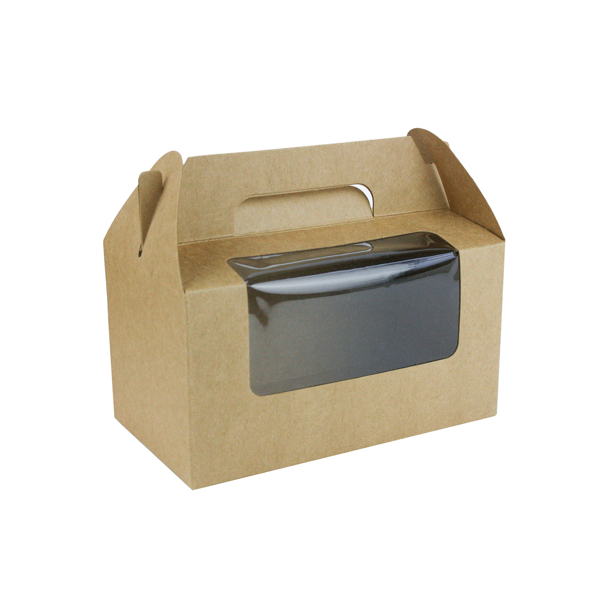 Pack of 12 Kraft Gable Gift Box Bags with Handle