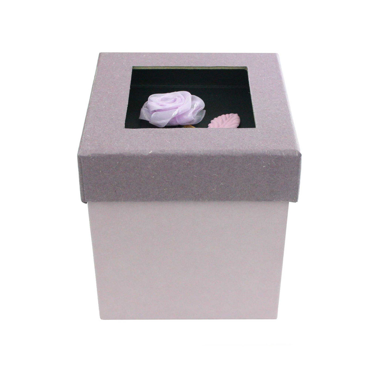 Purple Lilac Rose Lid Gift Box