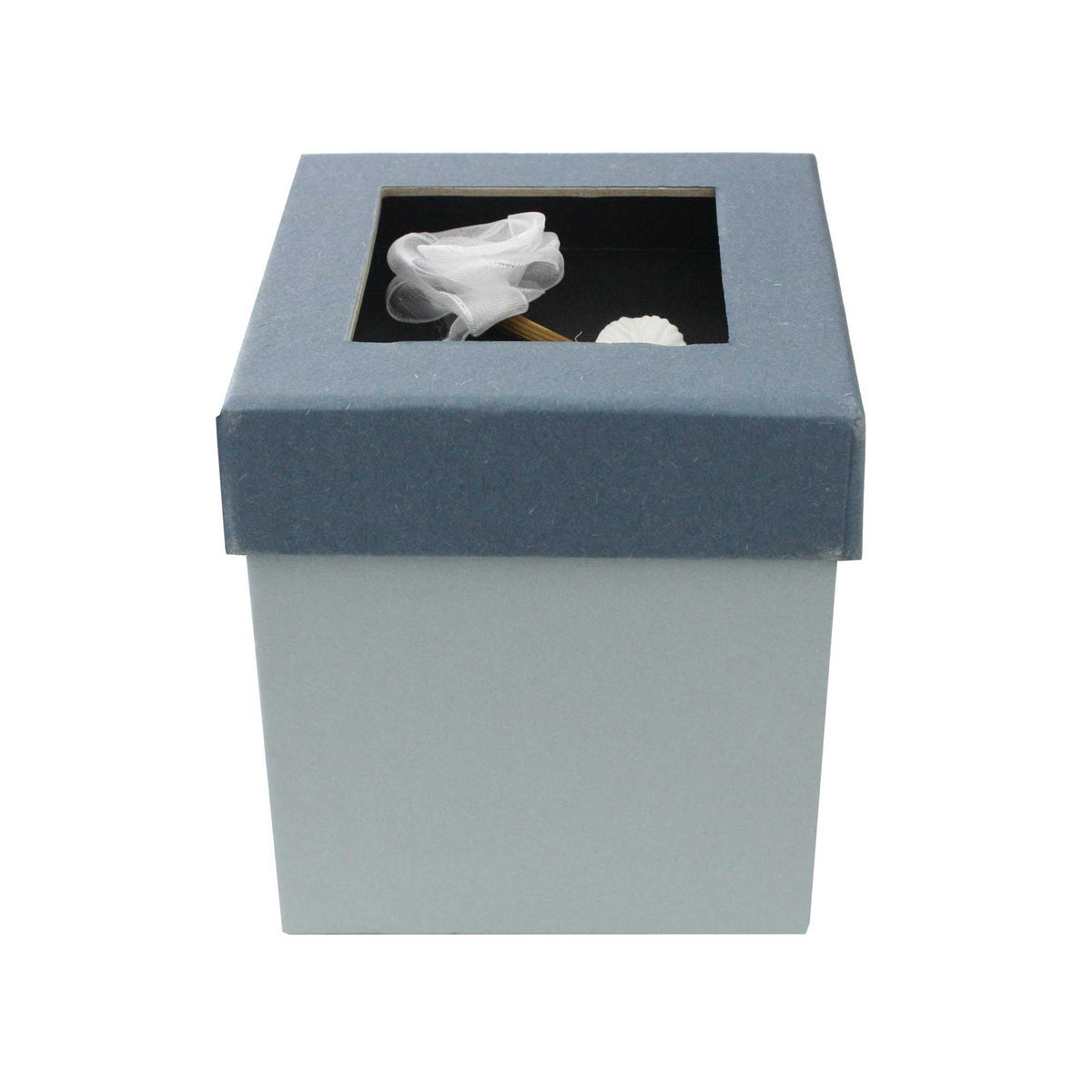Grey Blue Rose Lid Gift Box