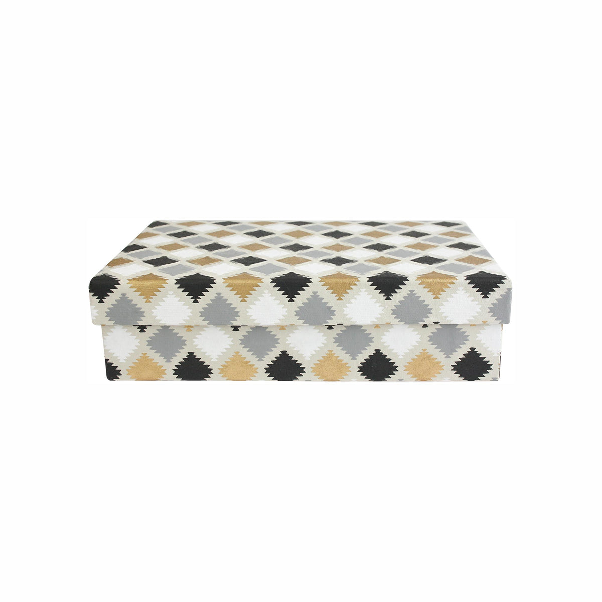 Handmade Geometric Patterned Black/Gold Gift Box - Single (Sizes Available)