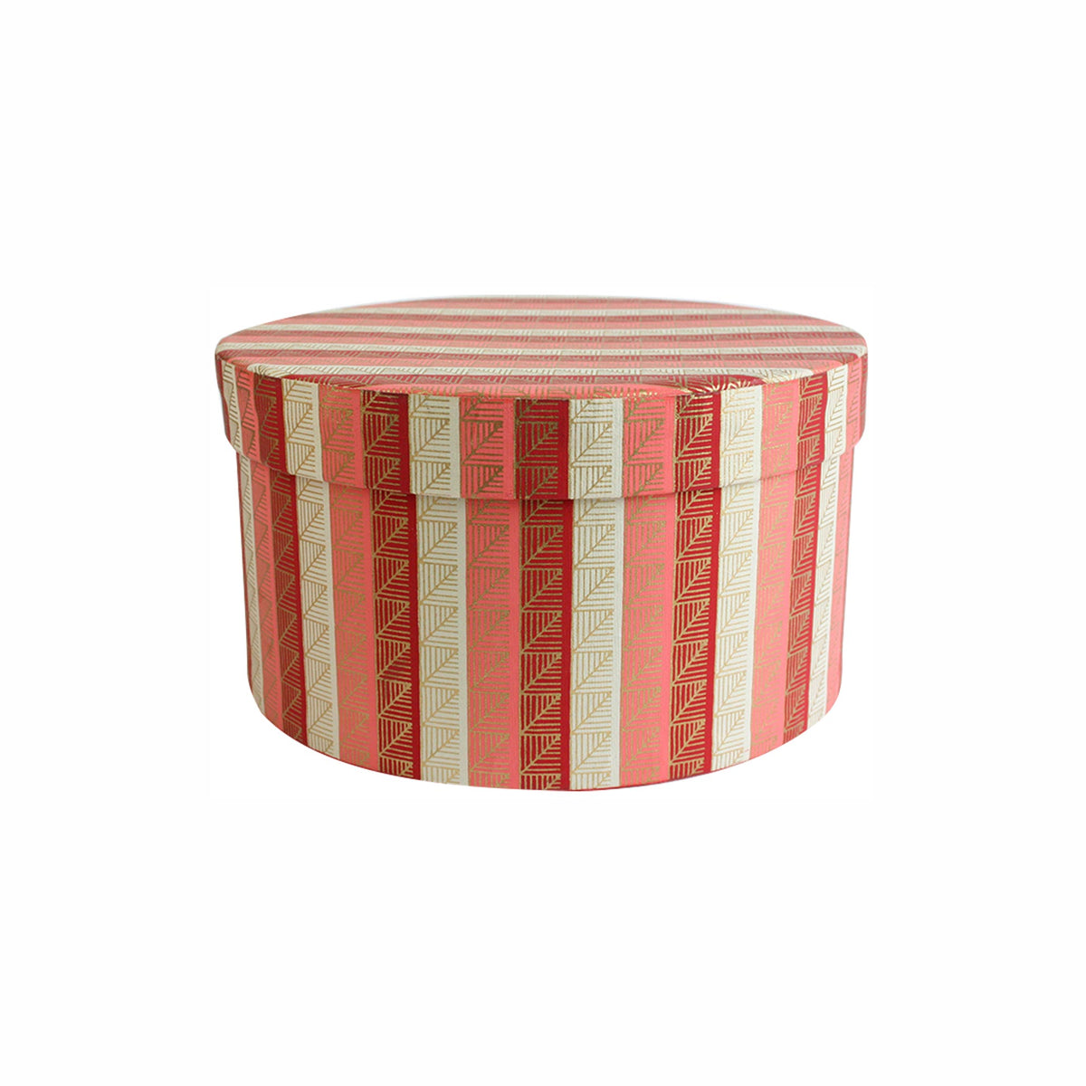 Handmade Chevron Patterned Red/Gold Gift Box - Single (Sizes Available)