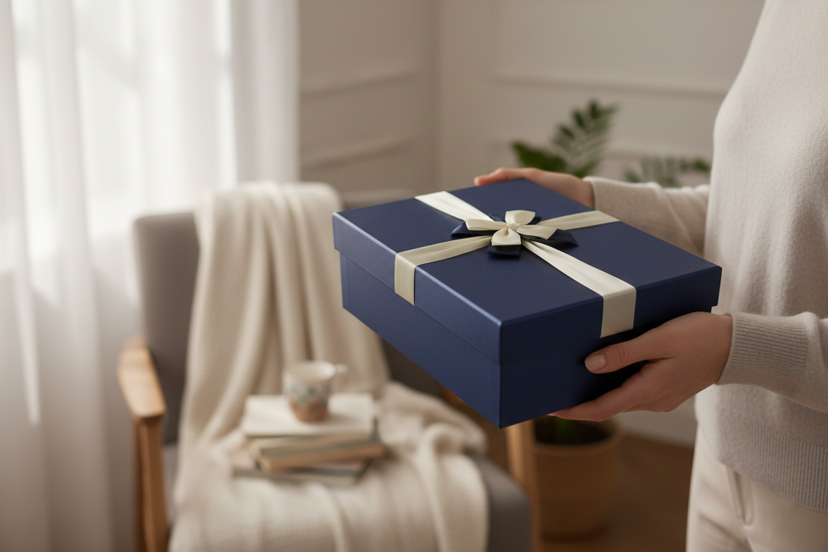 Nesting Design Blue Gift Boxes for Easy Storage