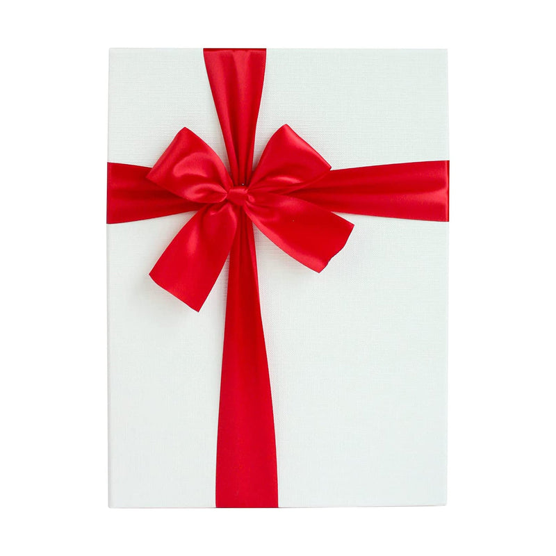 Preassembled luxury gift boxes in red and white