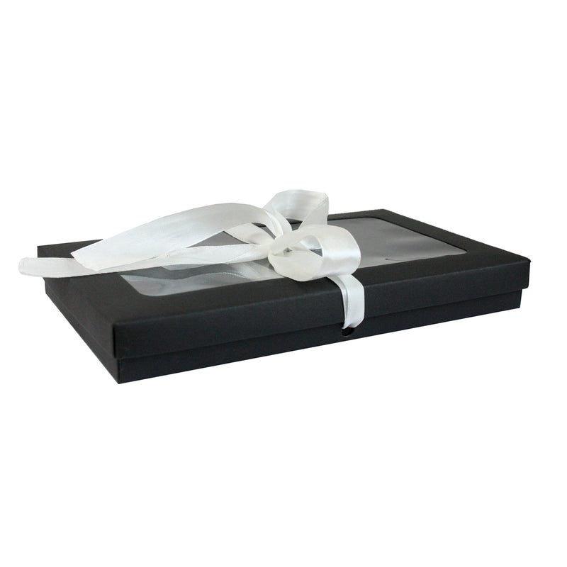 Pack of 12 Rectangle Black Kraft Gift Boxes