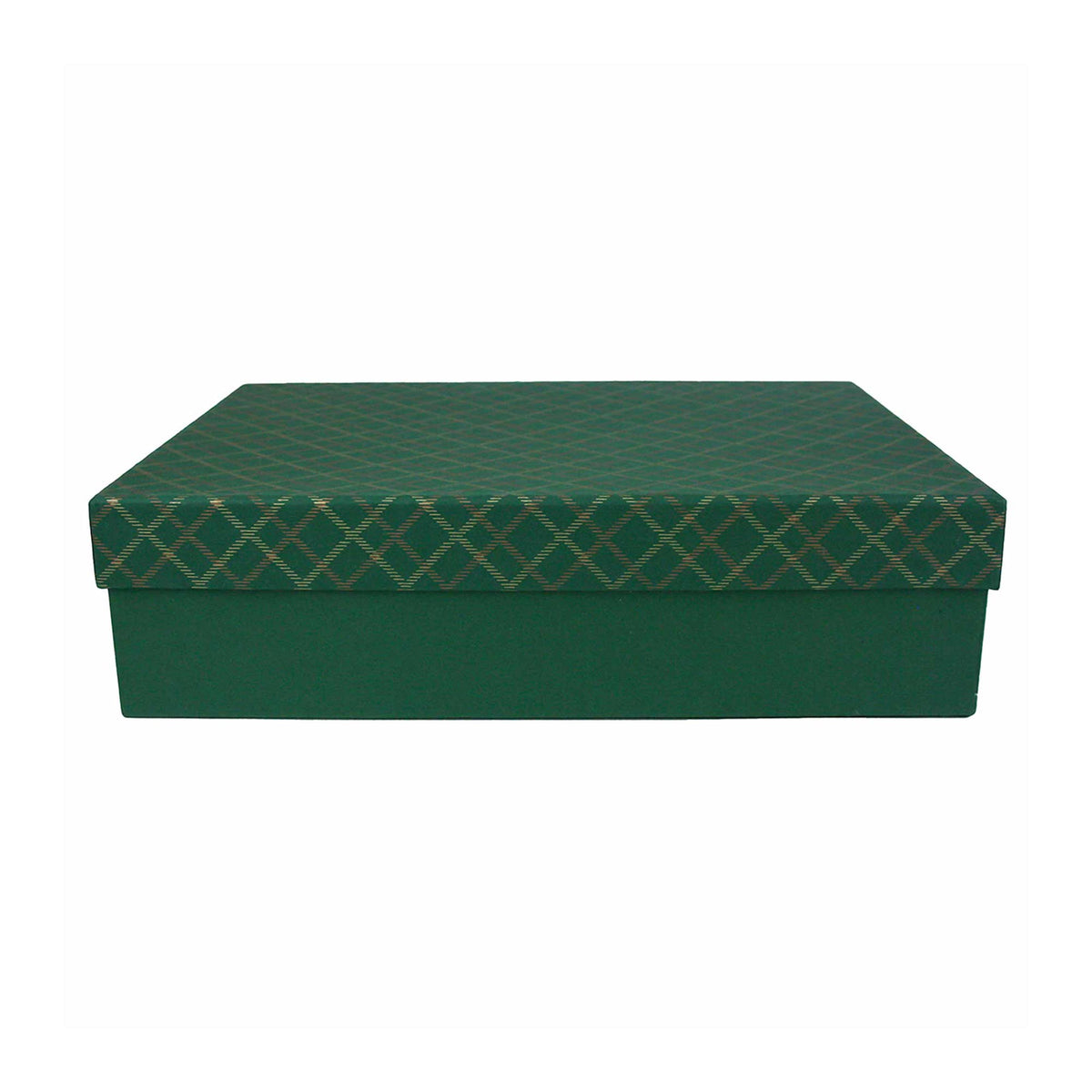 Handcrafted Chequered Green Gift Box - Single (Sizes Available)
