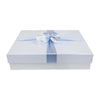 Single Rigid Gift Box, Baby Blue Box with Lid, Satin Decorative Ribbon