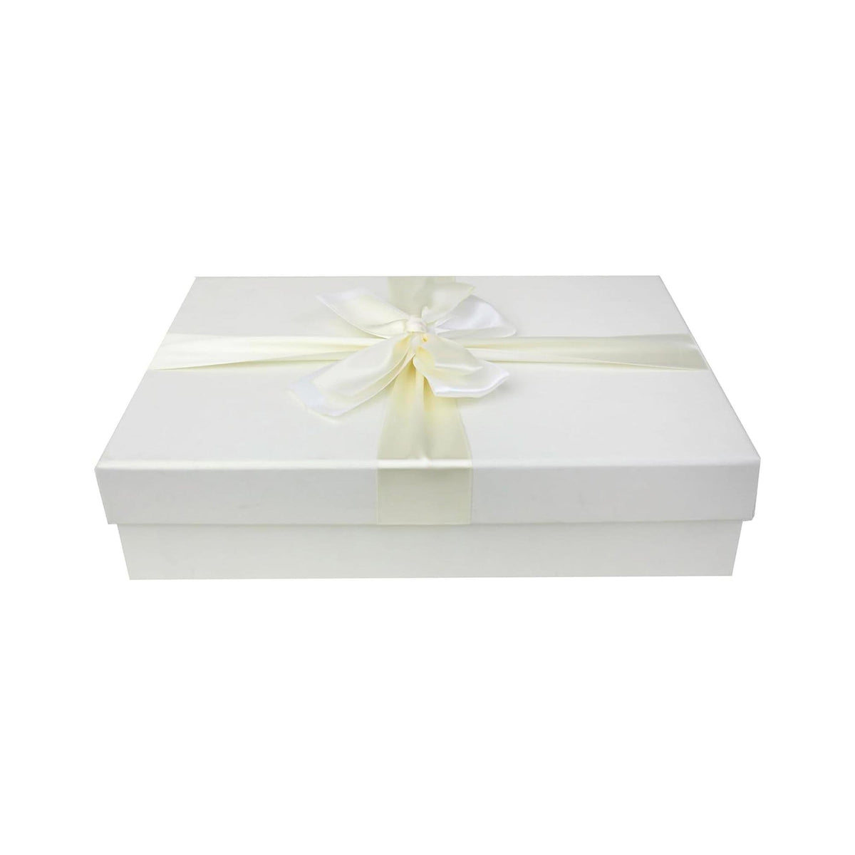 Single Ivory Gift Box with Cream Satin Ribbon