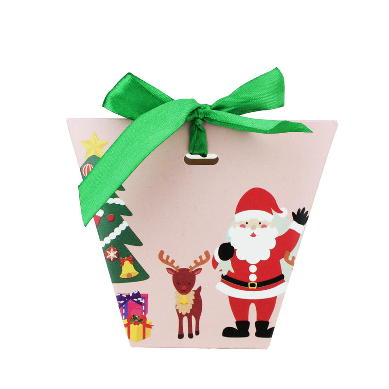 Christmas Cone Candy Treat Gift Box With Ribbon - 2 Designs