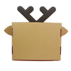 Set of 3 Christmas Reindeer Theme Printed Corrugated Gift Boxes