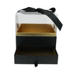 Black Box with Drawer, Acrylic Lid and Ribbon