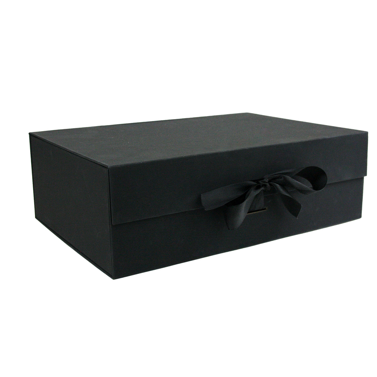 Black Magnetic Gift Box with Ribbon (Sizes Available)