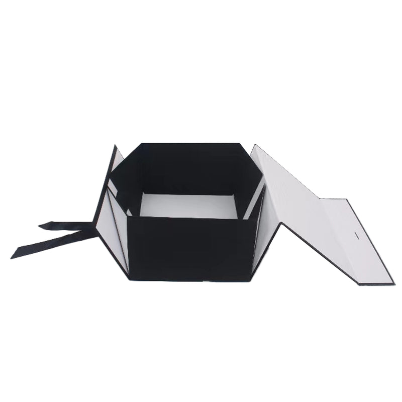 Black Magnetic Gift Box with Ribbon