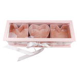 Pink Box with MOM Characters, Transparent Lid and Ribbon