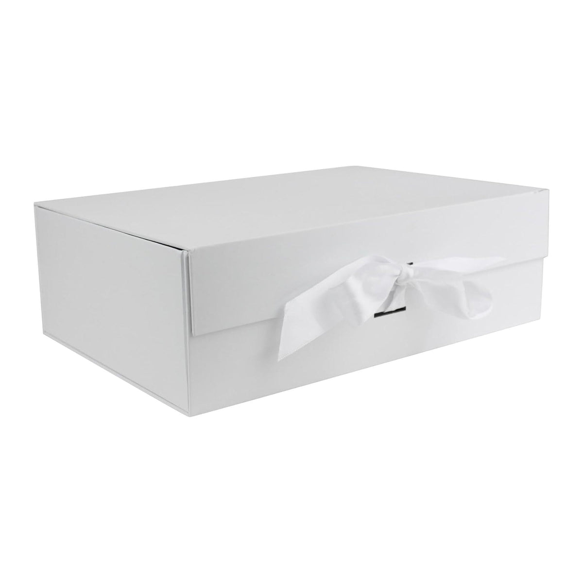 Single White Magnetic Gift Box with Ribbon (Sizes Available)