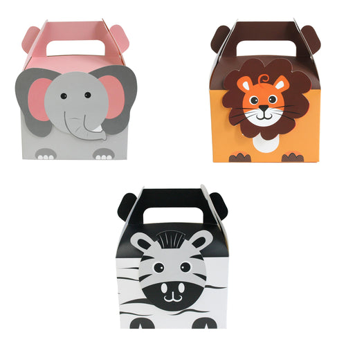 Animal-themed party gift boxes