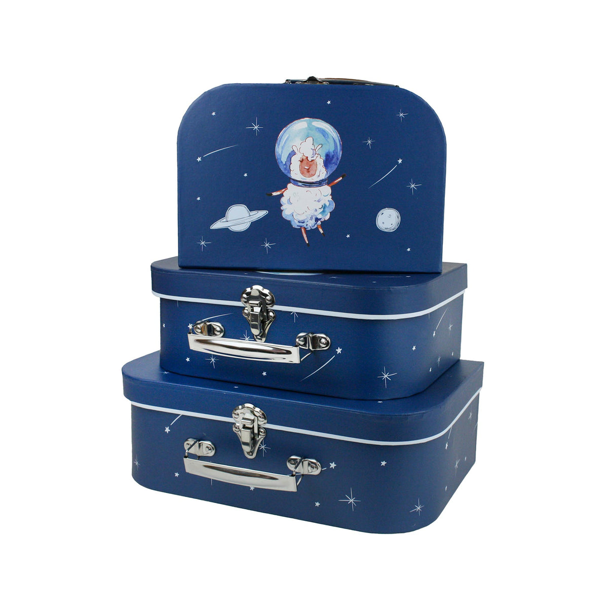 Set of 3 Solar System Suitcase Gift Box