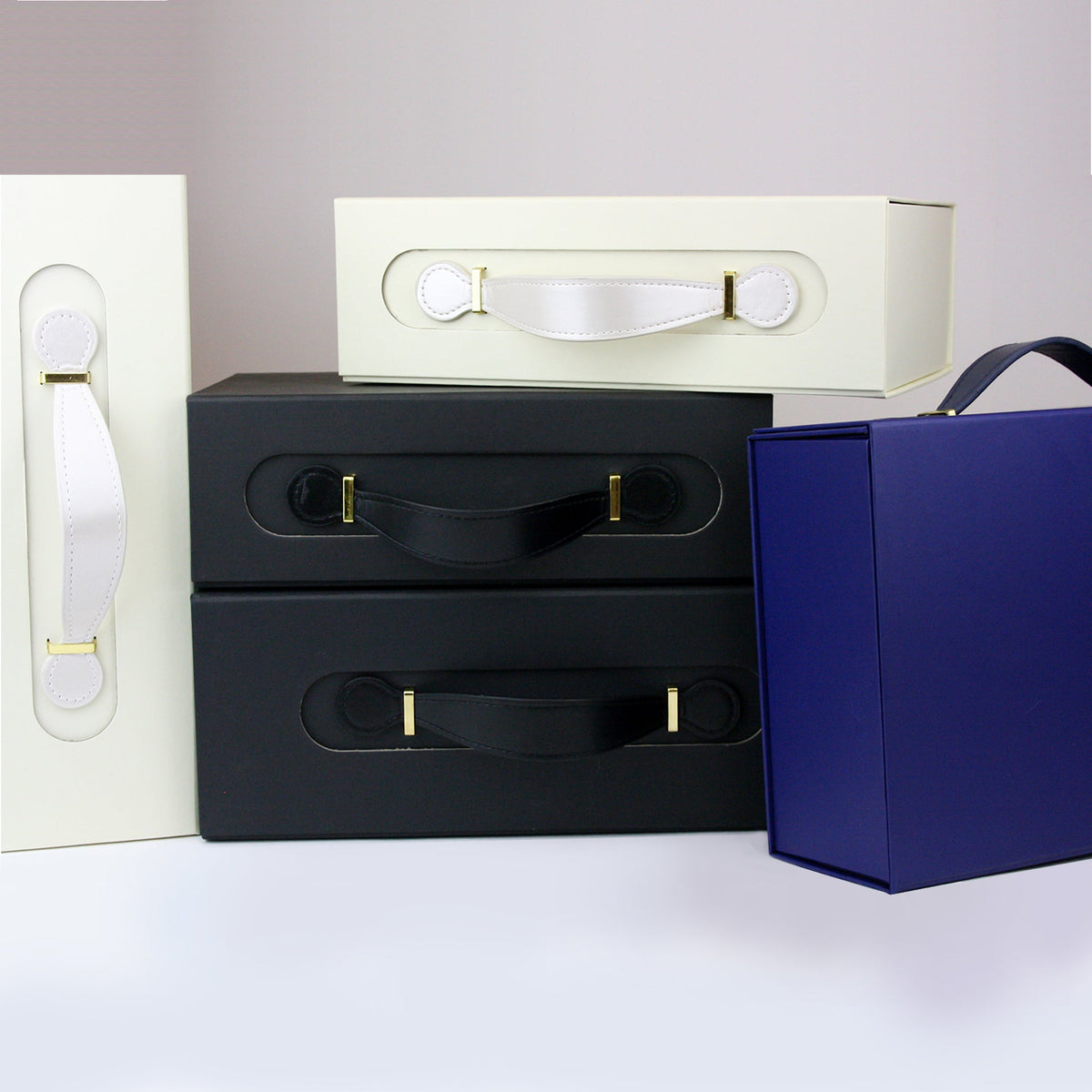 Luxury Folding Magnetic Gift Box With Leather Handle - Single (Sizes & Colors Available) In Stock on 30/09/2025