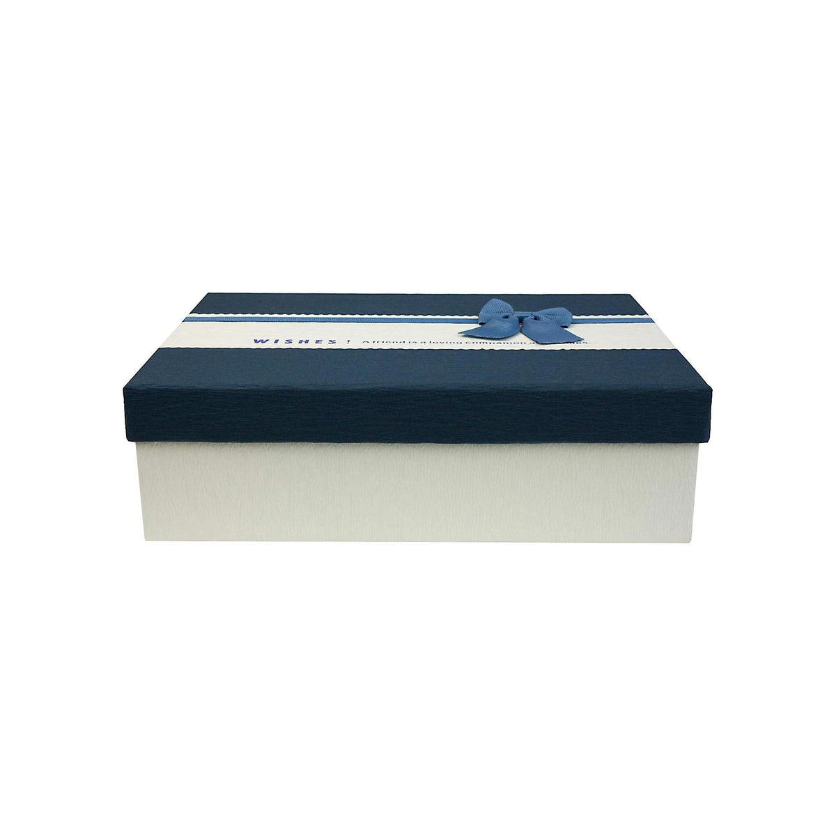 Single Cream Blue with Bow Gift Box (Sizes Available)