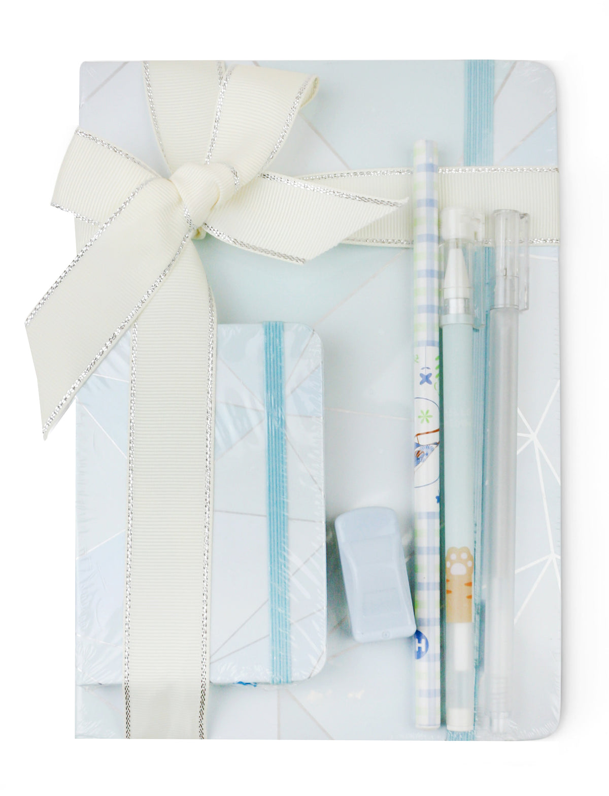 Geometric Marble Blue Writing Gift Set – Premium Office & Study Stationery