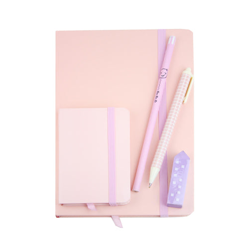 Pastel Notebook Gift Set - Pink