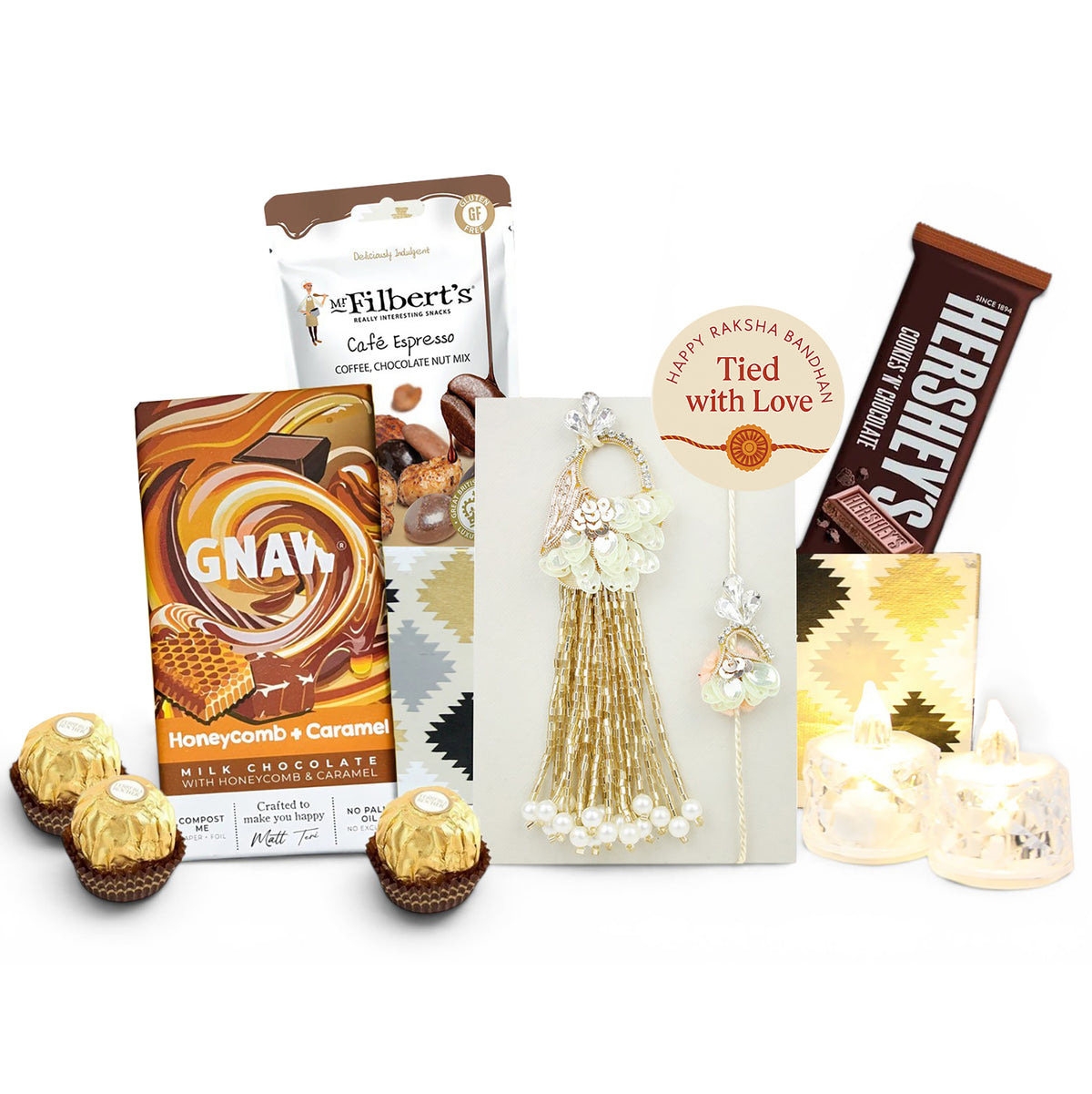 Emartbuy Rakhi Gift Hamper — Chocolates, Coffee Nuts , Rakhi Set
